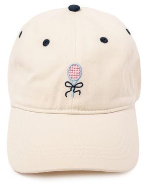Frasier Sterling Tennis Embroidered Baseball Cap - Natural