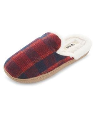 FLOOPI Faux Shearling Lined Slipper - Red