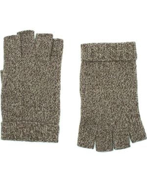 Portolano Cashmere Fingerless Gloves - White