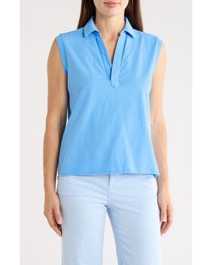 Frank & Eileen Olivia Popover Henley Tank - Blue