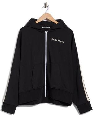 Palm Angels Full Zip Track Hoodie - Black