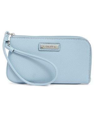Calvin Klein Faux Leather Wristlet - Blue