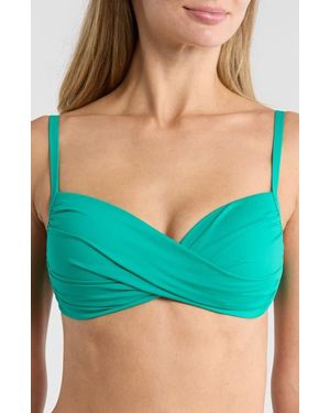 La Blanca Wrap Bikini Top - Blue