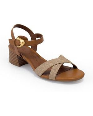Aerosoles Cinzia Block Heel Sandal - Brown