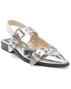 Dolce Vita Labell Pointed Toe Slingback Flat - White