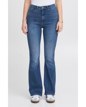 Ichi Twiggy Flared High Waist Jeans - Blue