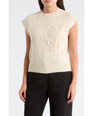 DR2 by Daniel Rainn Floral Appliqué Sweater - Blue