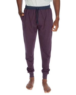 Unsimply Stitched Contrast Waist Sweatpants - Purple
