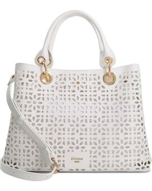 Dune Delaser Faux Leather Tote - White
