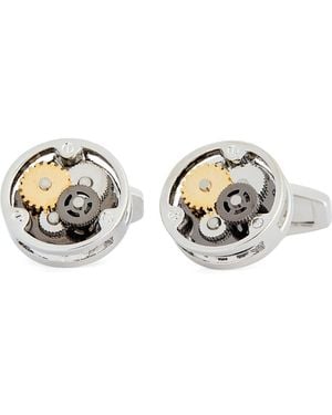 James Michael Gear Round Cuff Links - Metallic