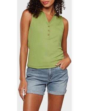 Matty M Eliza Polo Tank Top - Green