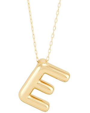 Frankie & Zoe Initial Pendant Necklace - Metallic