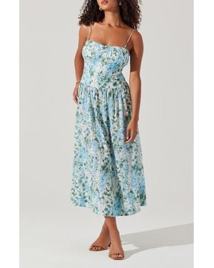 Astr Capria Floral Dress - Blue