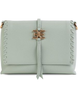 Sam Edelman Sylvia Fold Over Leather Crossbody Bag - Green