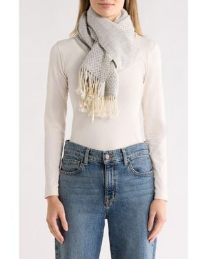 La Fiorentina Basket Twill Wool & Cashmere Blend Shawl - Gray