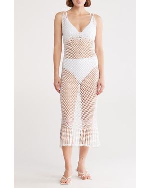 Cult Gaia Silena Open Stitch Dress - White