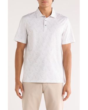 Bugatchi Victor Short Sleeve 8-Way Stretch Ooohcotton Knit Polo - White