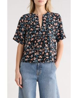 Ulla Johnson Calla Short Sleeve Silk Top - Black