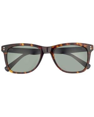Ted Baker 53Mm Polarized Acetate Frame Square Sunglasses - Multicolor