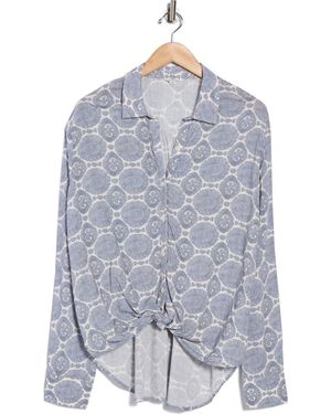 Splendid Mackenzie Paisley Print Blouse - Blue