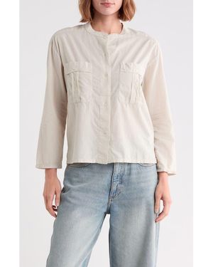 James Perse Cotton Crop Utility Shirt - White