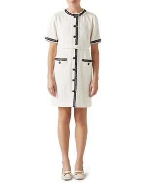 LK Bennett Charlie Tweed Dress - White