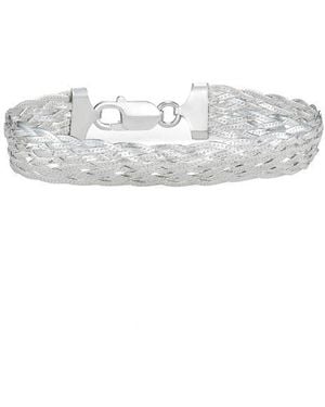 CANDELA JEWELRY Sterling Braided Bracelet - White