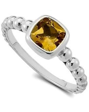Samuel B. Square Cut Bubble Band Ring - White