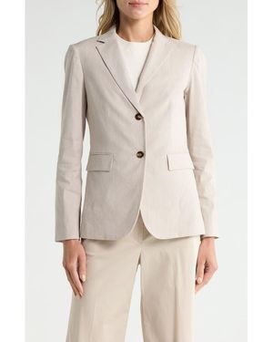 Theory Classic Linen Blend Blazer - Natural