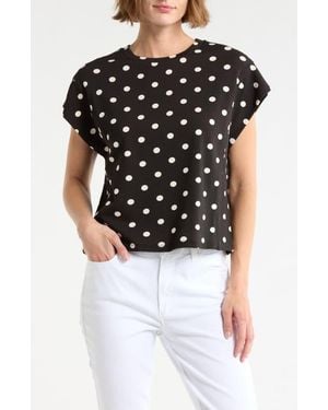 DR2 by Daniel Rainn Stripe Cap Sleeve Top - Black