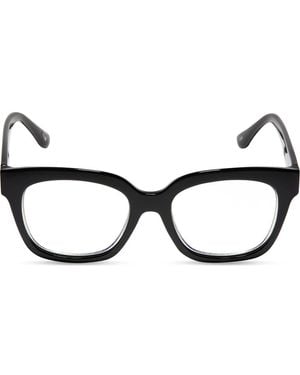 DIFF Ava 50Mm Square Light Blocking Glasses - Black