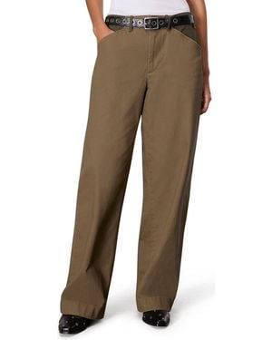 Rag & Bone Banks High Waist Two-Tone Cotton Pants - Brown