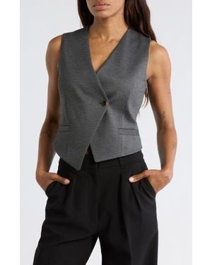 Rag & Bone Velma Ponte Vest - Black