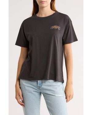 Rip Curl Beach Party Relaxed Graphic T-Shirt - Black