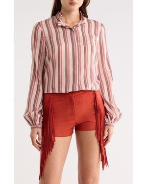 Longchamp Stripe Button-Up Shirt - Red