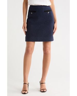 LK Bennett Charlie Tweed Miniskirt - Blue