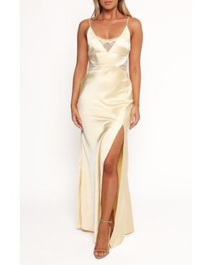 Petal & Pup Solstitce Satin Maxi Dress - Yellow