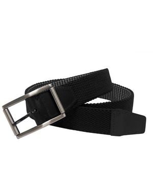Boconi Reversible Elastic Braid Leather Belt - Black