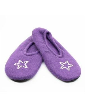 Portolano Rhinestone Star Slipper - Purple