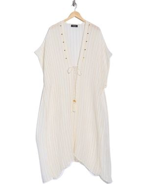 BCBGeneration Pinstripe Woven Duster - White