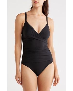 DKNY Twisted One-Piece Swimsuit - Black