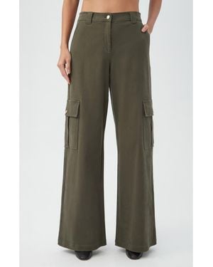 Trina Turk Haden Stretch Cotton Cargo Pants - Green