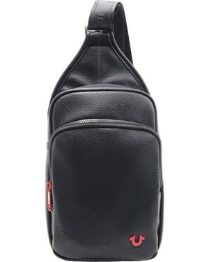 TRUE RELIGION Knell Pebble Sling Bag - Black