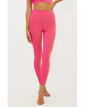 Beach Riot Tayler Rib Two-Tone Leggings - Pink