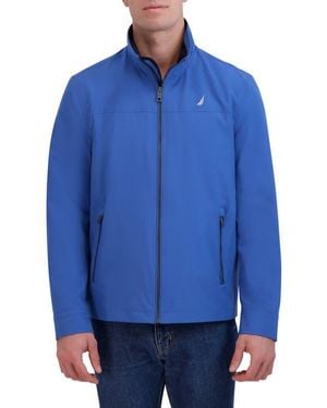 Nautica Lightweight Stretch Water Resistant Golf Jacket - Blue