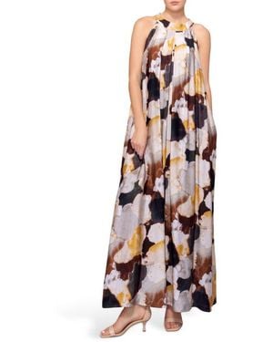 MELLODAY High Neck Maxi Dress - White