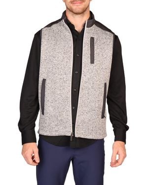 Tailorbyrd Full Zip Knit Vest - Black