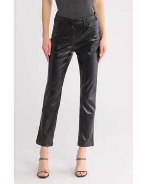 Tart Collections Morgan High Waist Faux Leather Pants - Gray