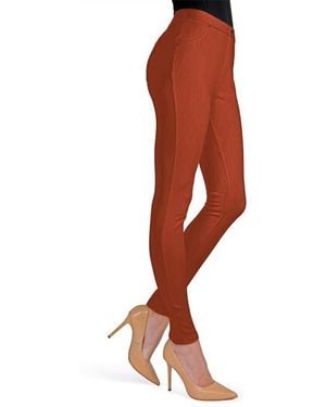 Memoi Chino Leggings - Red