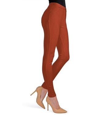 Memoi Chino Leggings - Red